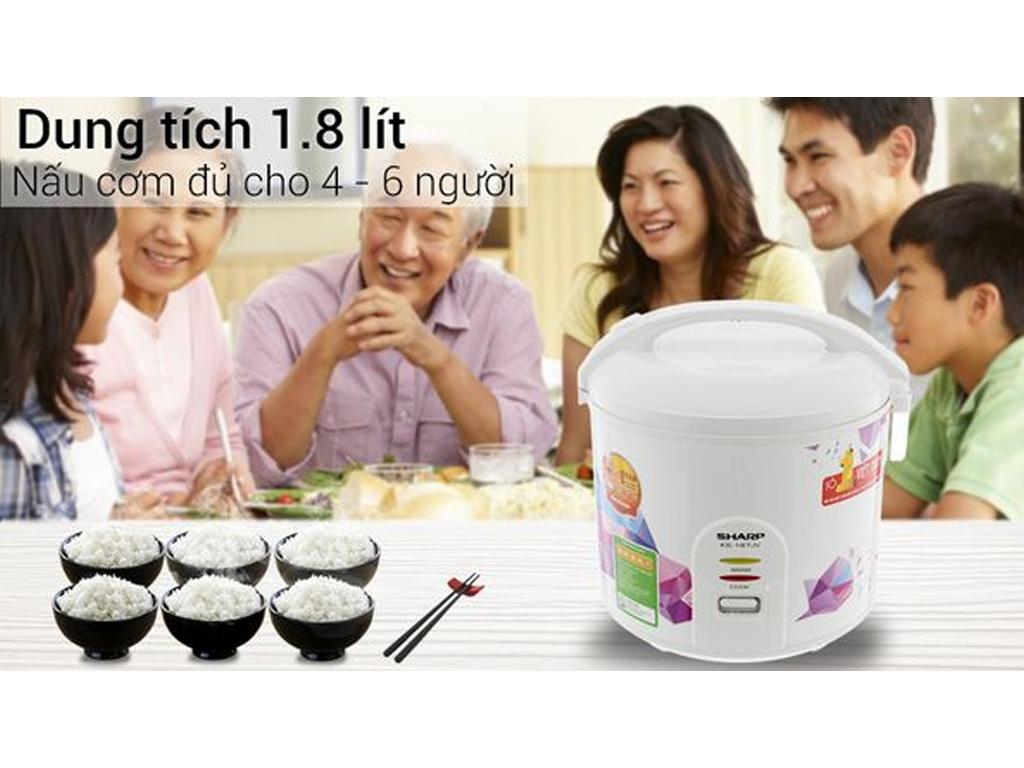 Cách nấu nồi cơm Sharp 1.8 Lít 18TJV tiết kiệm điện - chất lượng cao
