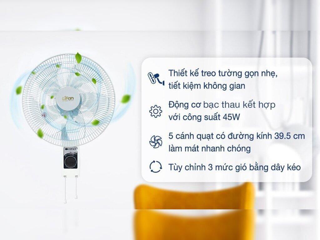 Top 4 quạt Lifan treo tường làm mát nhanh, bền, đẹp giá chỉ từ 400K
