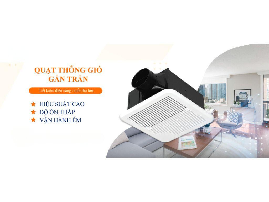 5 loại quạt âm trần nhà vệ sinh tốt, giá rẻ được sử dụng phổ biến tại Việt Nam