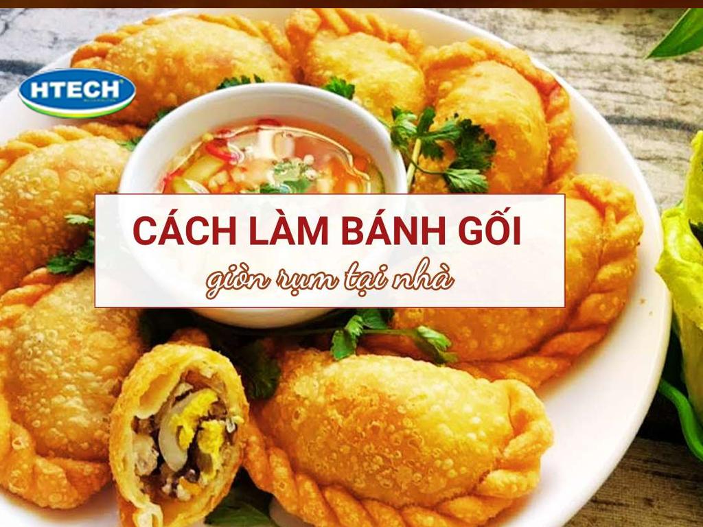 Cách làm bánh gối nhân thịt giòn tan, vàng ươm. Nước mắm chua ngọt bắt miệng