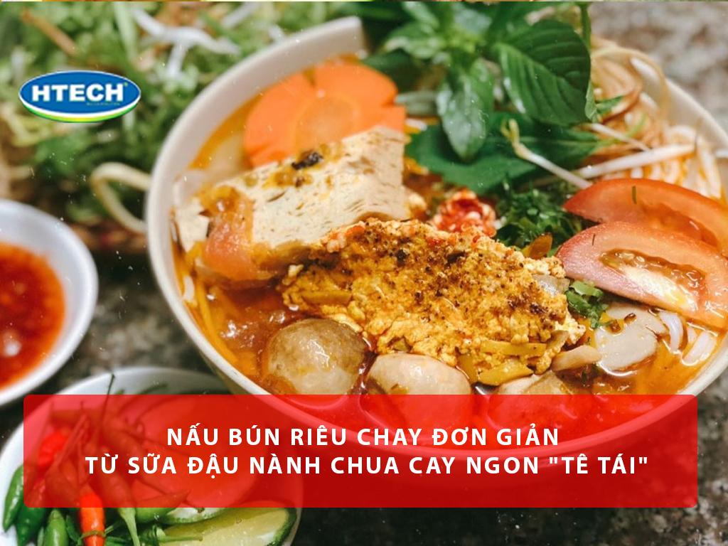 Nấu bún riêu chay đơn giản từ sữa đậu nành chua cay ngon "tê tái"