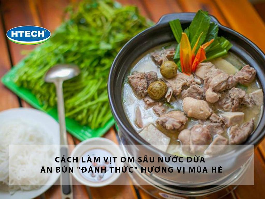 Cách làm vịt om sấu nước dừa ăn bún "đánh thức" hương vị mùa hè
