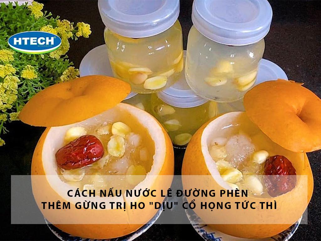 Cách nấu nước lê đường phèn thêm gừng trị ho "dịu" cổ họng "tức thì"