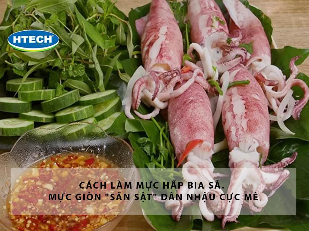 Cách làm mực hấp bia sả. Mực giòn "sần sật" dân nhậu cực mê