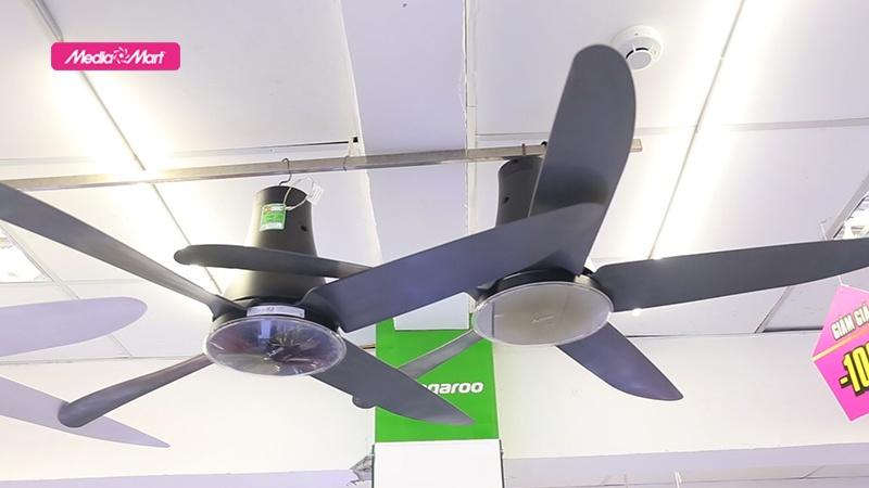 Quạt trần 4 cánh Mitsubishi C56-RW4 CY-xám đậm-có điều khiển-Thailand-2