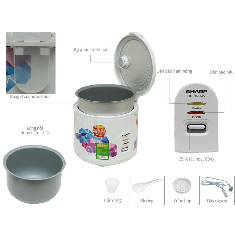 Nồi cơm điện 1.8L Sharp KS-18TJV-2