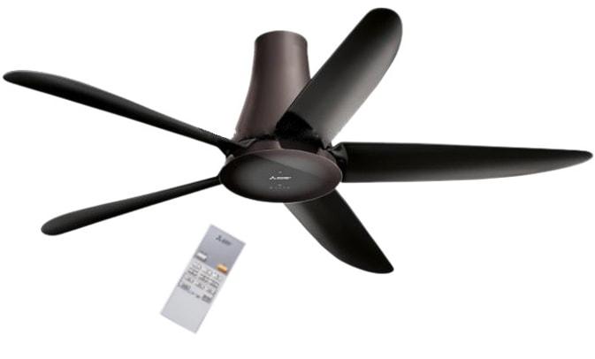 Quạt trần 5 cánh Mitsubishi C56-RW5 CY-xám đậm-có điều khiển-Thailand-6