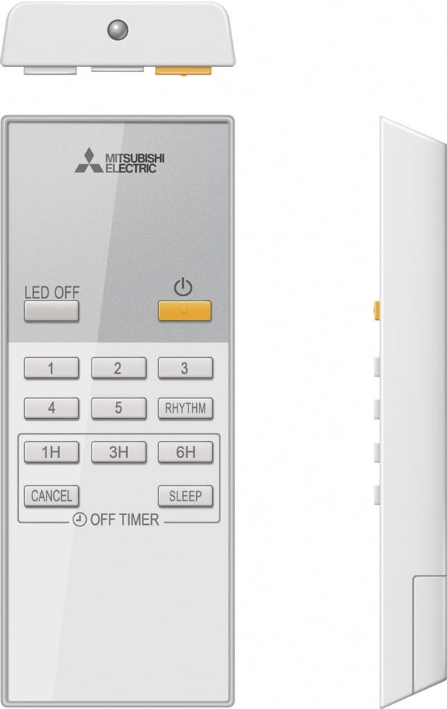 Quạt trần 5 cánh Mitsubishi C56-RW5 CY-xám đậm-có điều khiển-Thailand-2
