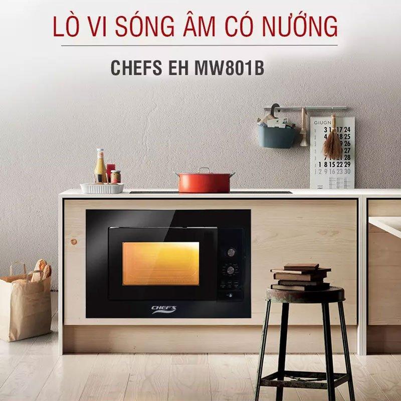 Lò vi sóng âm có Nướng 25 Lít Chef's EH-MW801B-1