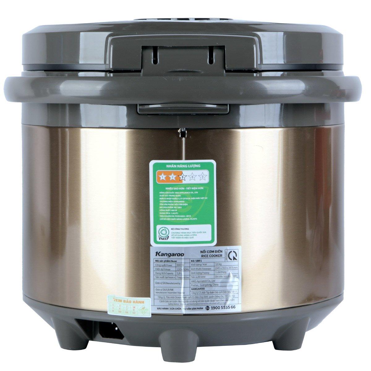 Nồi cơm điện 3D 1.8L Kangaroo KG18R1-4