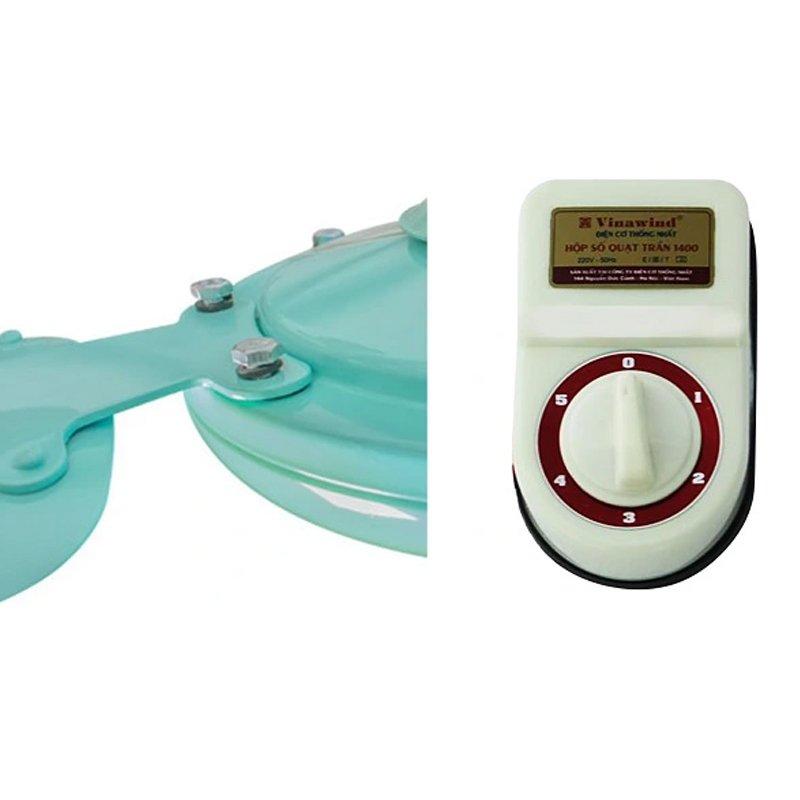 Quạt trần 3 cánh điện cơ 43cm QT1400-S-xanh-2