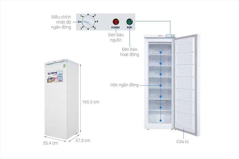 Tủ đông đứng Sanaky 213L VH-230VD-1